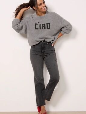 pistola Washed Black High-Rise Ankle Jeans